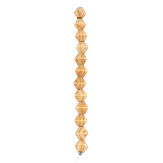 12 Packs: 12 ct. (144 total) Natural Wood Bicone Beads, 15mm by Bead Landing™